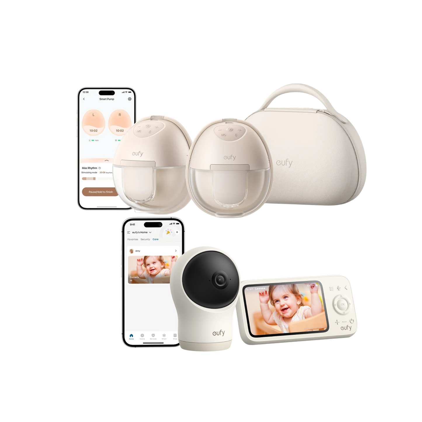 eufy Wearable Breast Pump S1 Pro + Baby Monitor C10