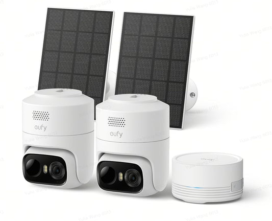 eufyCam C37 2K (2 Pack) + Homebase Mini + Solar Panel*2